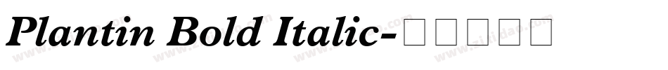 Plantin Bold Italic字体转换